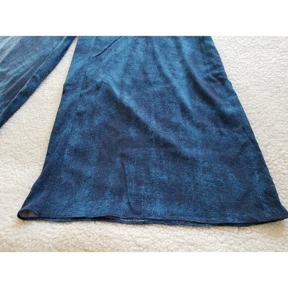 H by Halston Womens Petite Wide Leg Blue Patterned Rayon Crop Pants Sz 20WP - Picture 14 of 14